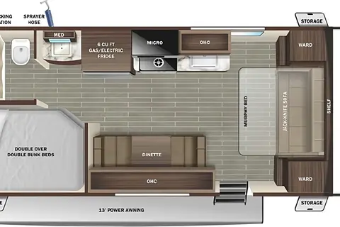 Easy towable, feature-rich Starcraft AutumnRidge 20MB with double bunks