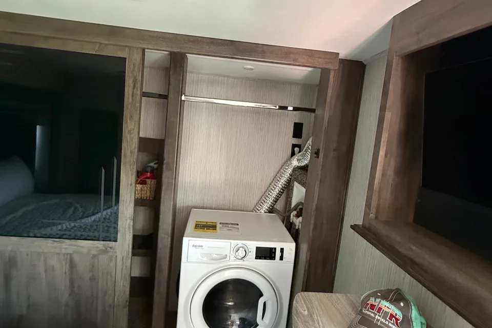 Camp with Comfort  Forest River Sandpiper 384QB0K Fifth Wheel