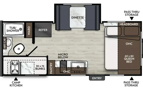 2026 Coachmen Apex Nano 194 BHS Travel Trailer with panoramic skylight