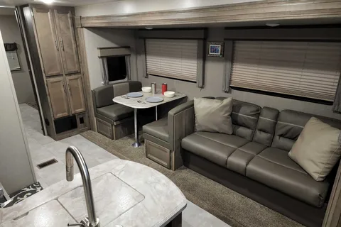 34 foot 3 slide out 2020 forest river 34bhts travel trailer