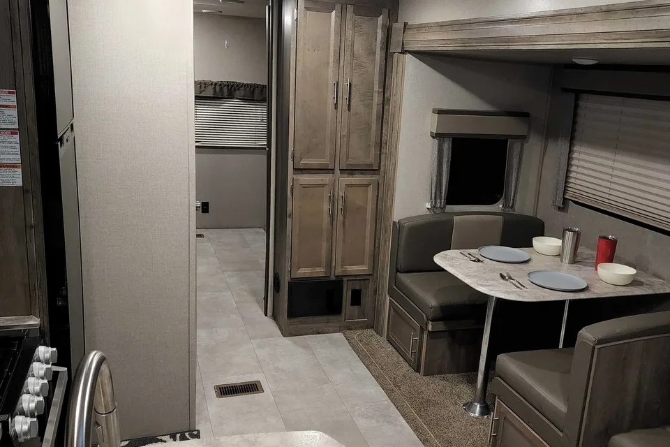 34 foot 3 slide out 2020 forest river 34bhts travel trailer