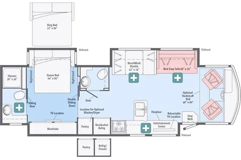 2019 Winnebago Sunova 36Z – Luxury Class A with 1.5 Baths