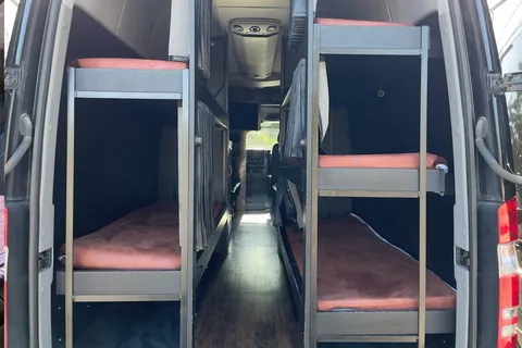 5-Bunk Sprinter Camper – Tour Bus Vibes | Family + Band Friendly