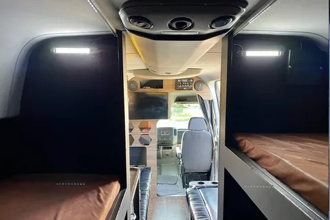 5-Bunk Sprinter Camper – Tour Bus Vibes | Family + Band Friendly