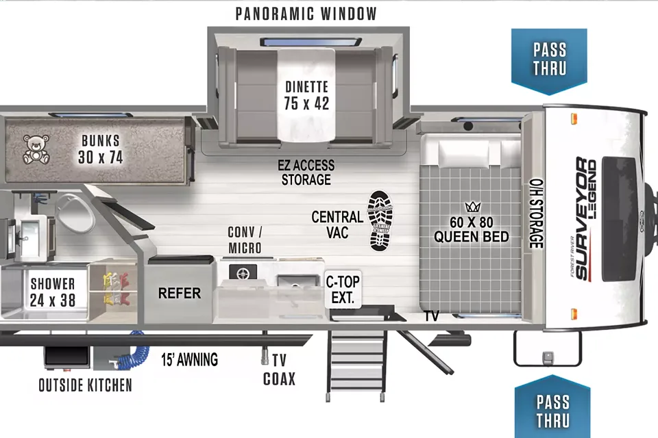 2024 Brand New Surveyor Legend with Solar Power, SUV TOWABLE