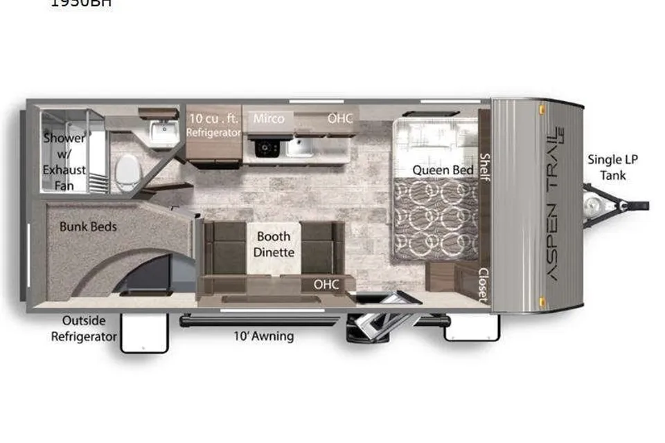 Carefree's Dutchmen Aspen Trail Mini 1950BH Travel Trailer