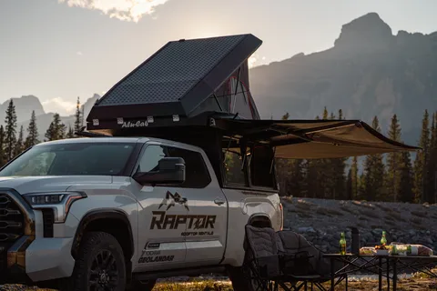 Raptor Rooftop Rentals's Tundra with Alu Cab Canopy Camper