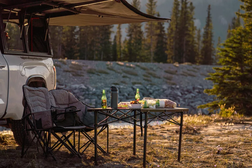Raptor Rooftop Rentals's Tundra with Alu Cab Canopy Camper