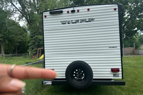 Cozy Wolf Pup Glamping Retreat | Modern Luxury Tiny Camper Experience