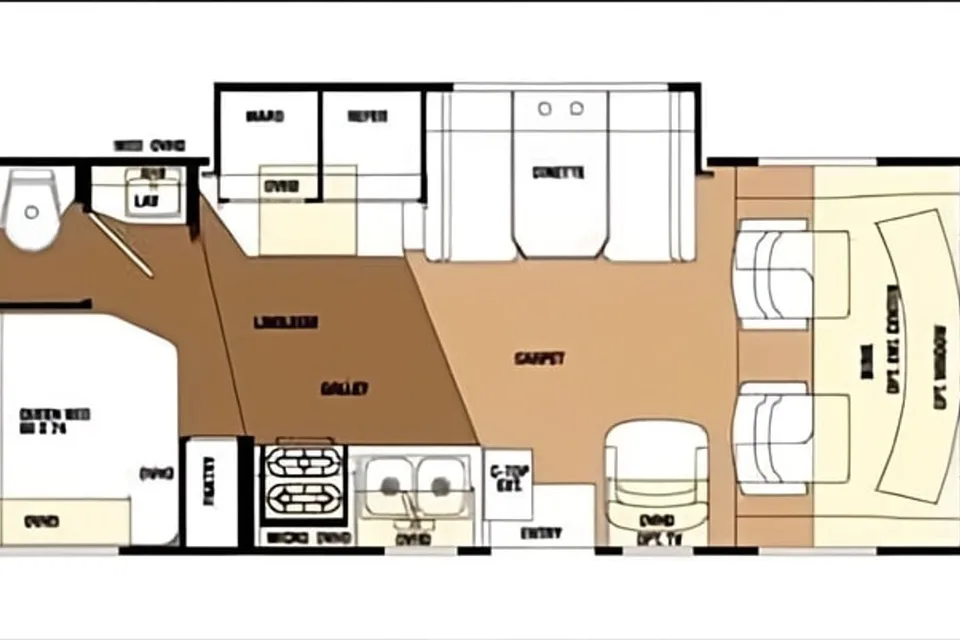 Class C Motorhome with One Slide Out - Sleeps up to 4