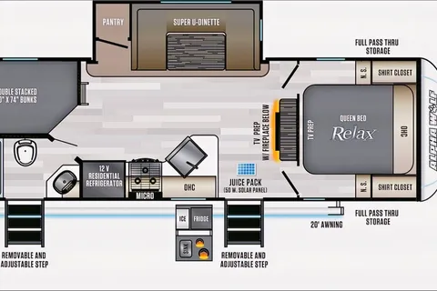 2022 Forest River 23DBH-L Travel Trailer