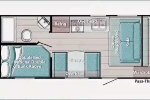 Bunkhaus-Boden Travel Trailer Gulf Stream 2022 Ameri-lite 197BH(Easy to Tow/Family Bunkhouse)