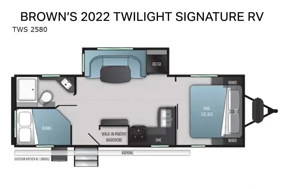 The Brown's Heartland Twilight Signature TWS 2580 Travel Trailer