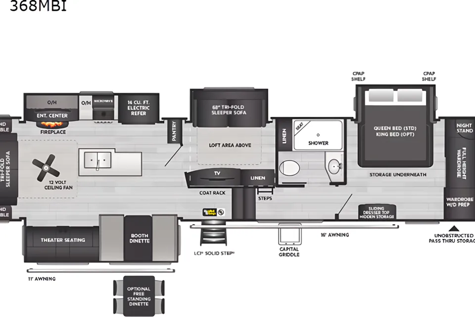 22' Keystone Cougar 368MBI Fifth Wheel