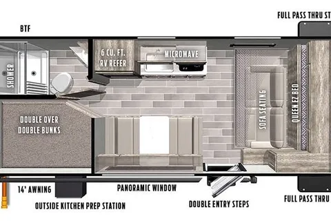 Forest Salem RV trailer Sleeps 7 Lightweight