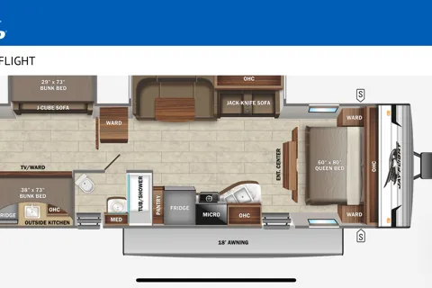 UPGRADED BEDS! Jayco Jayflight 32BHDS Travel Trailer Full 2024 Remodel
