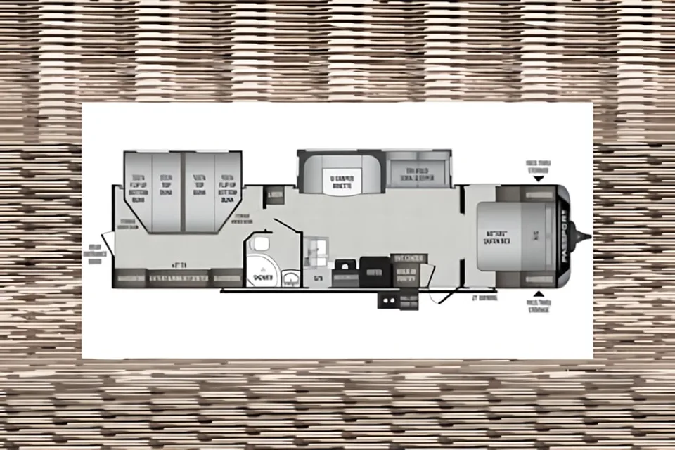 Unique Bunk Room with Quad Double-Bunks