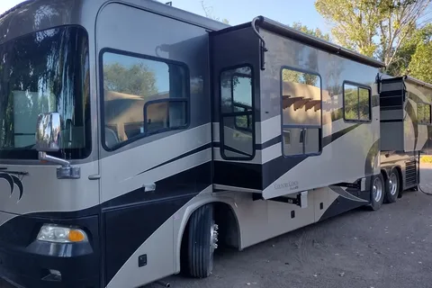 Stella - our luxury motorhome named after our English Mastiff