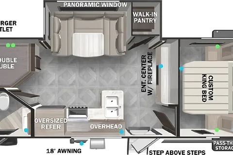 Family Bunkhouse Forest River Wildwood X-Lite 240BHXL