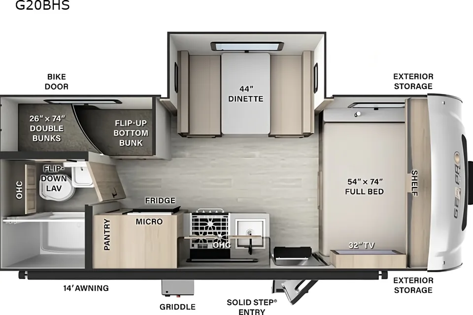 2024 Geo Pro 20BHS 21ft | Family Bunkhouse | Sleeps 6 | Lightweight | Hitch Included | Irvine