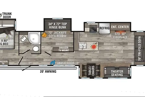 SPORTSMEN DESTINATION w/ Private King Master, Bunks & Residential Fridge!