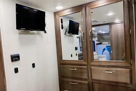 Mildred our Like New 2022 Entegra Esteem 27U-Auto leveling Jacks