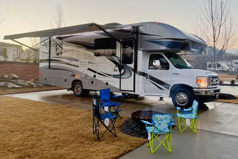 Mildred our Like New 2022 Entegra Esteem 27U-Auto leveling Jacks