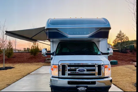 Mildred our Like New 2022 Entegra Esteem 27U-Auto leveling Jacks