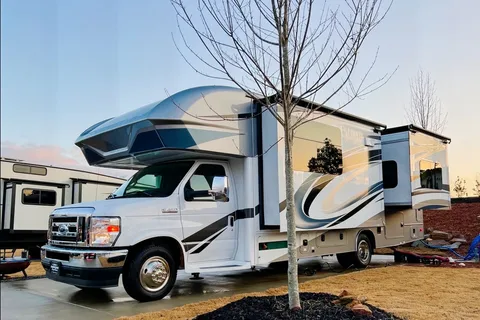 Mildred our Like New 2022 Entegra Esteem 27U-Auto leveling Jacks
