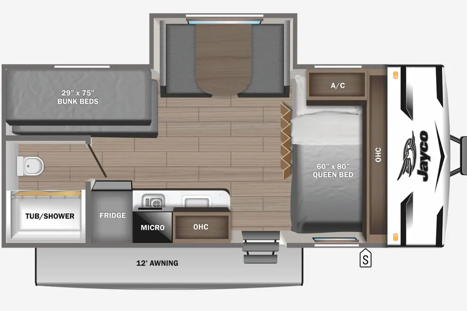 Easy Tow Bunkhouse | 7' Wide w/Slide-Out | Off-Grid