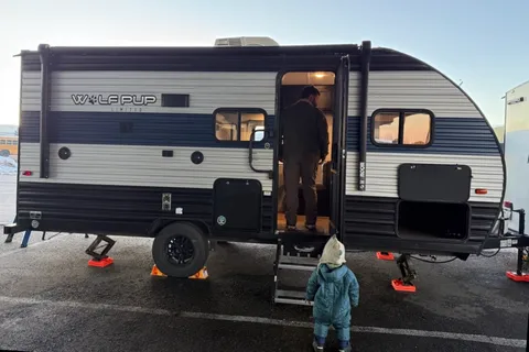 Cozy Wolf Pup  - even SUV can tow