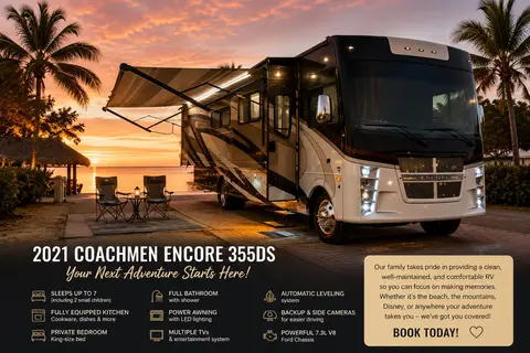 Luxury Coachmen Encore 355DS – Washer/Dryer • Sleeps 8