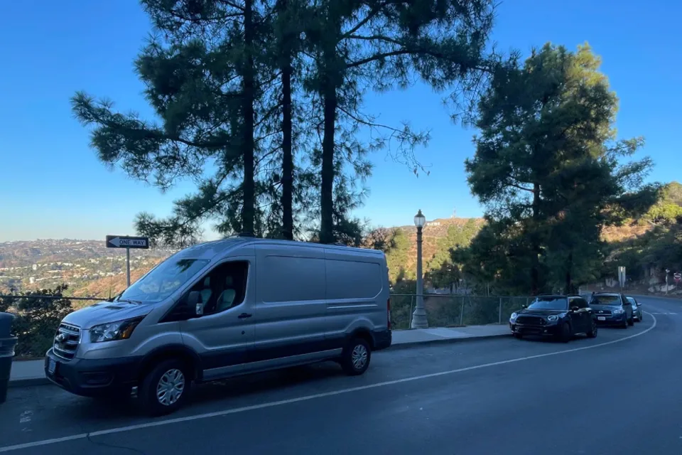 All-Electric 2023 Ford Camper van with Wifi, Office & Comforts!