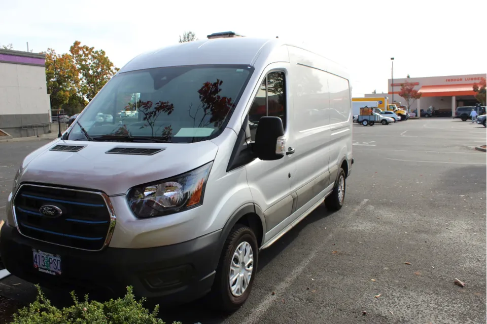 All-Electric 2023 Ford Camper van with Wifi, Office & Comforts!