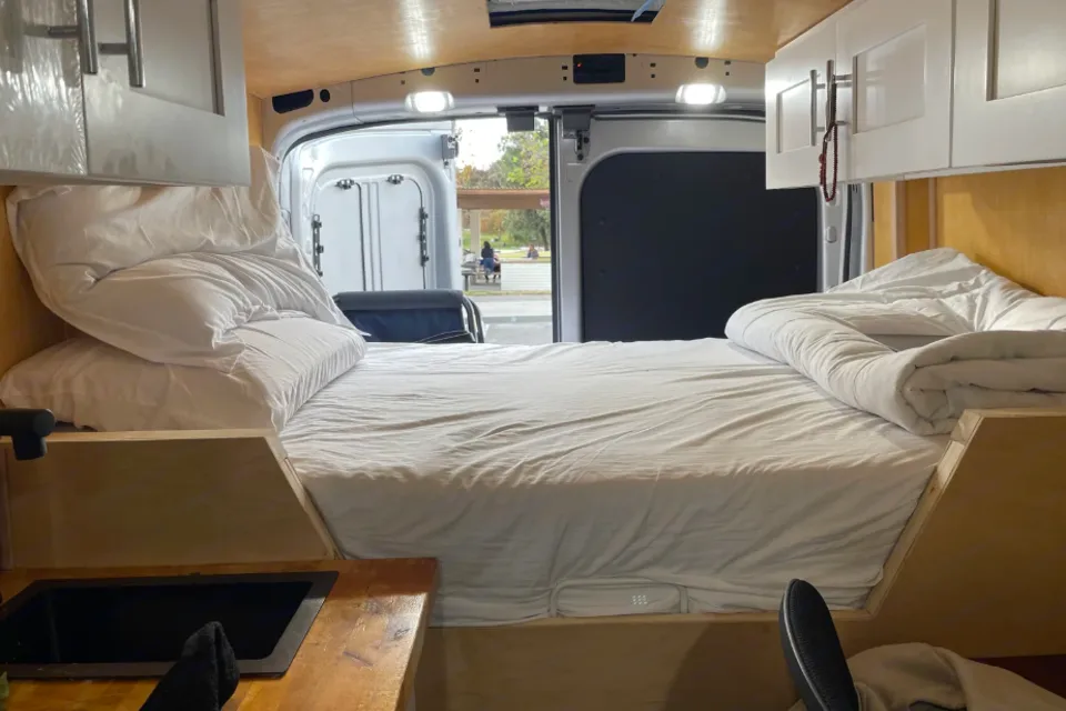 All-Electric 2023 Ford Camper van with Wifi, Office & Comforts!