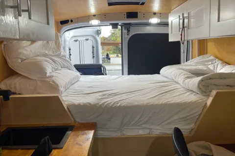 All-Electric 2023 Ford Camper van with Wifi, Office & Comforts!
