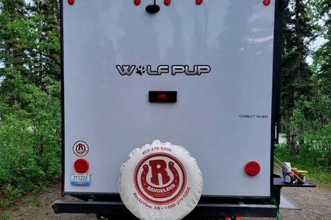 Leigh and Kenzie's Forest River Cherokee Wolf Pup 16FQBL Travel Trailer