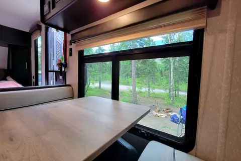 Leigh and Kenzie's Forest River Cherokee Wolf Pup 16FQBL Travel Trailer