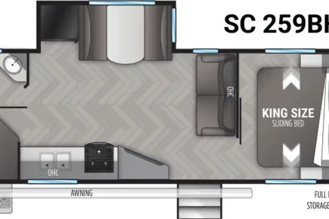 Beautiful Shadow Cruiser Travel Trailer w/bunk beds