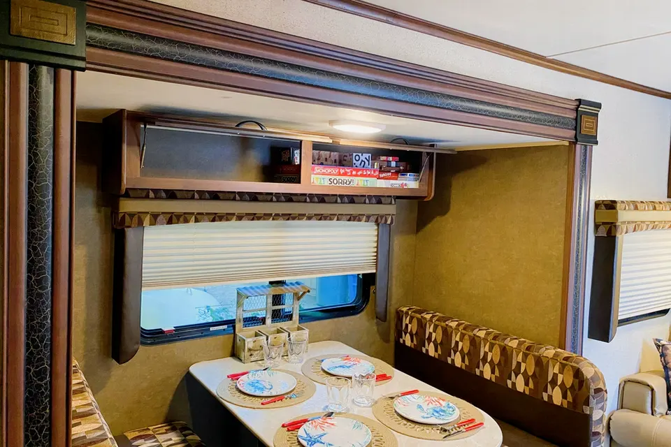 Fully stocked and ready for adventure! Jayco jay flight Travel Trailer We strive to provide most everything needed for a worry-free trip so you won’t stress about “we forgot to pack the…!” 