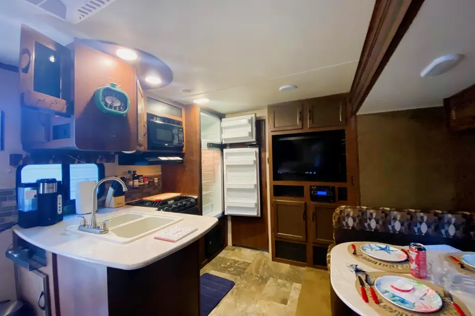 Fully stocked and ready for adventure! Jayco jay flight Travel Trailer We strive to provide most everything needed for a worry-free trip so you won’t stress about “we forgot to pack the…!” 