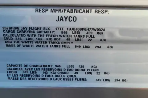 Stephanie's Jayco 267BHSW JayFlight SLX Travel Trailer