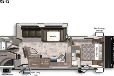 Family Friendly with a Master Bathroom 34'Trailer