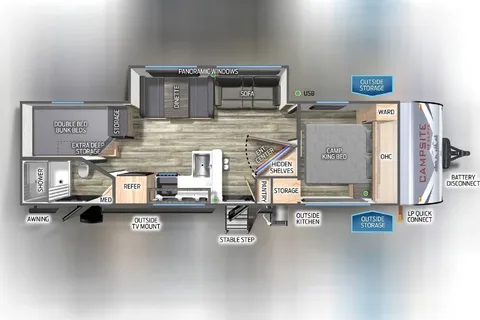 Southern Comfort-Forest River Campsite Reserve 26CJ Travel Trailer