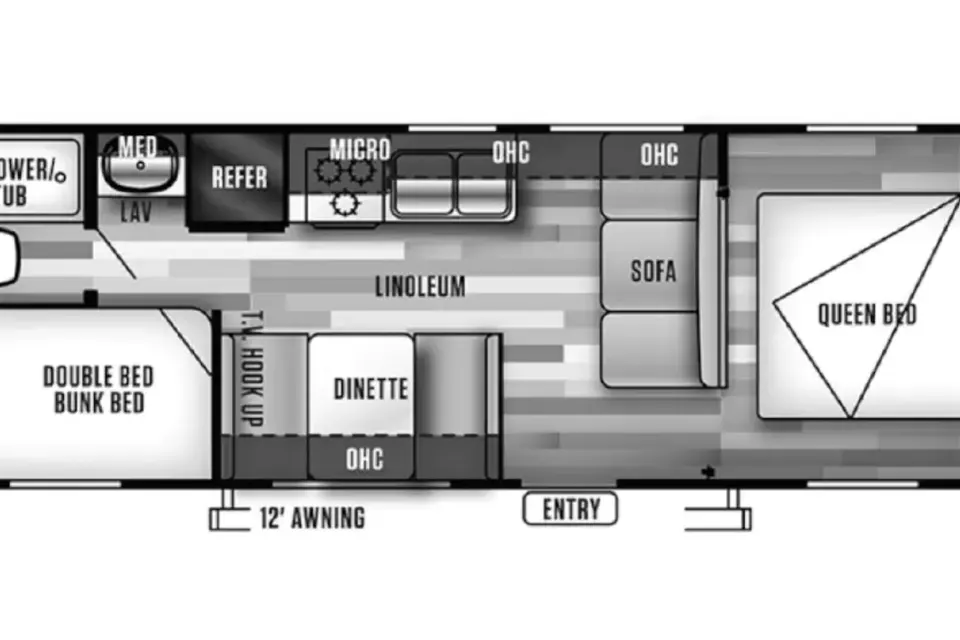 Hector's Hideout Forest River Wildwood X-Lite Travel Trailer