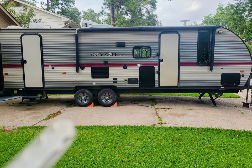 Andrea's Cherokee  Grey wolf Travel Trailer