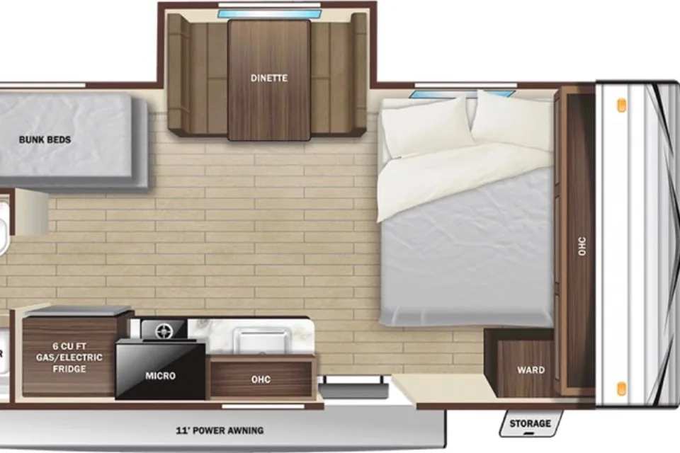 Brand New Open Range 180BHS Travel Trailer