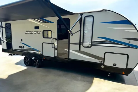 Forest River Travel Trailer private bedroom and bunkhouse