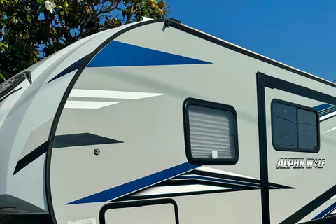 Forest River Travel Trailer private bedroom and bunkhouse