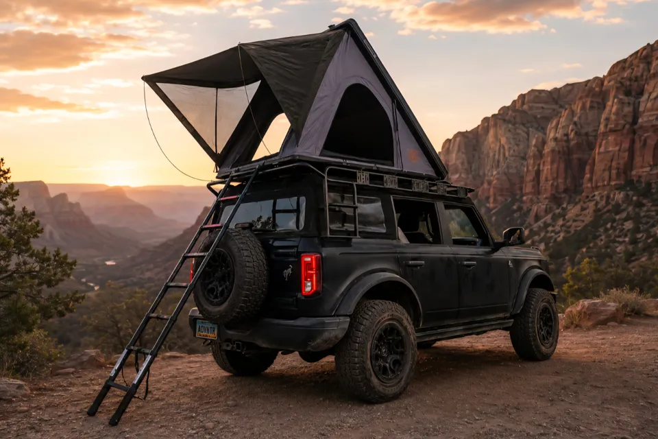 Bronco + NEW Rooftop Tent + Optional Tent A/C